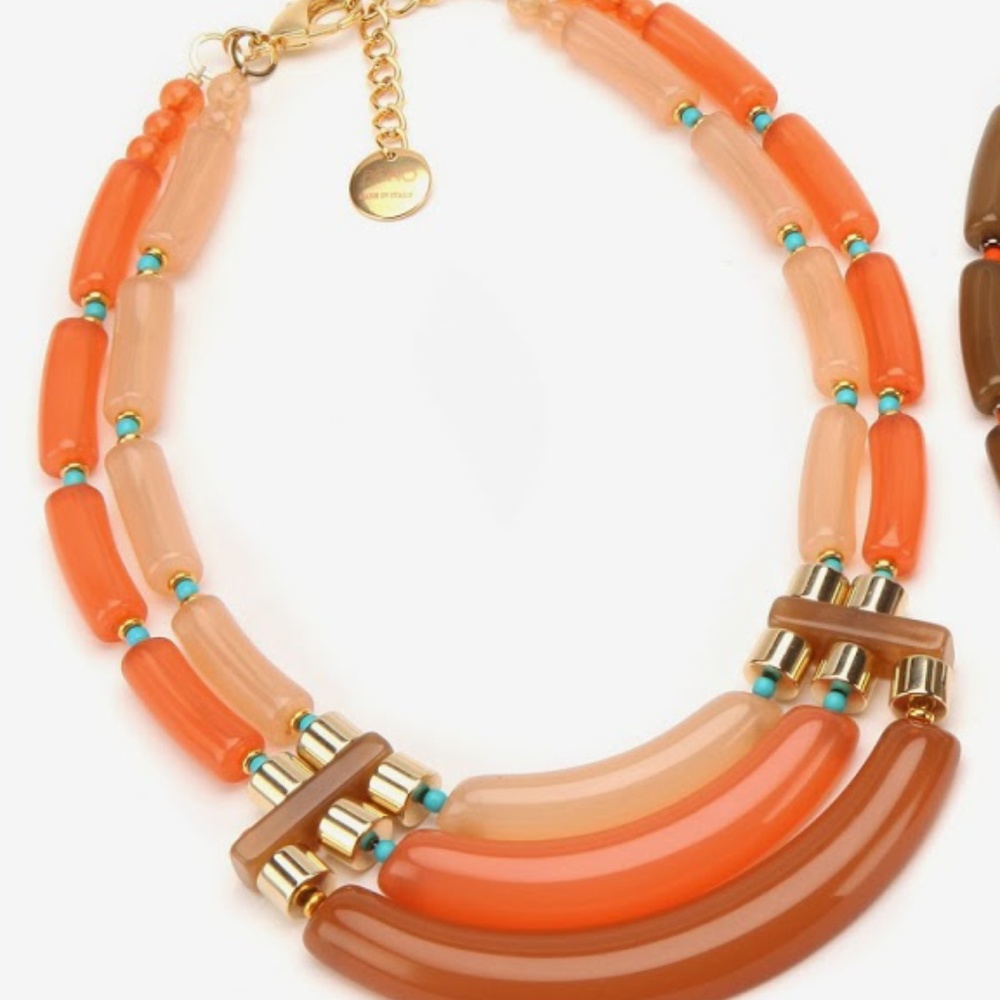 PONO Blush Tri-Color Necklace by Joan Goodman *Flaw on Back*